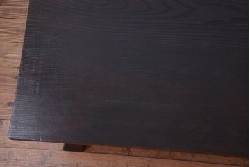 アンティーク家具　和製アンティーク　古い栗材のシックな浮造り座卓