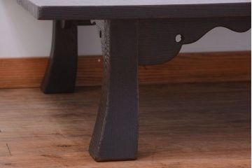 アンティーク家具　和製アンティーク　古い栗材のシックな浮造り座卓