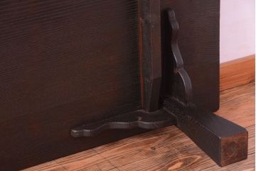 アンティーク家具　和製アンティーク　古い栗材のシックな浮造り座卓