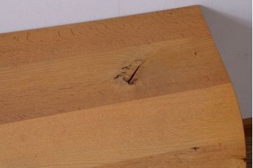 中古　キツツキマーク　飛騨産業　森のことば　半円形テーブル(座卓)(定価約16万)
