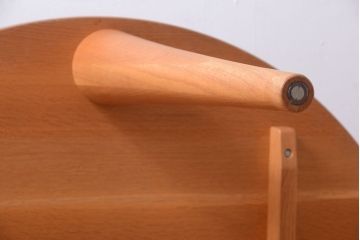 中古　キツツキマーク　飛騨産業　森のことば　半円形テーブル(座卓)(定価約16万)