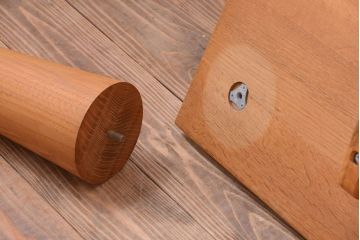 中古　キツツキマーク　飛騨産業　森のことば　半円形テーブル(座卓)(定価約16万)