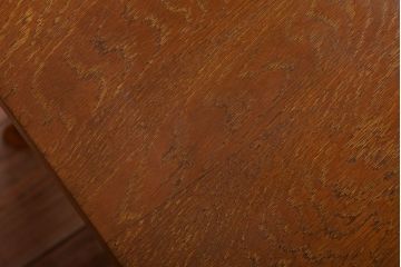 アンティーク家具　和製アンティーク　ラタン使用!ナラ材天板の古いサイドテーブル