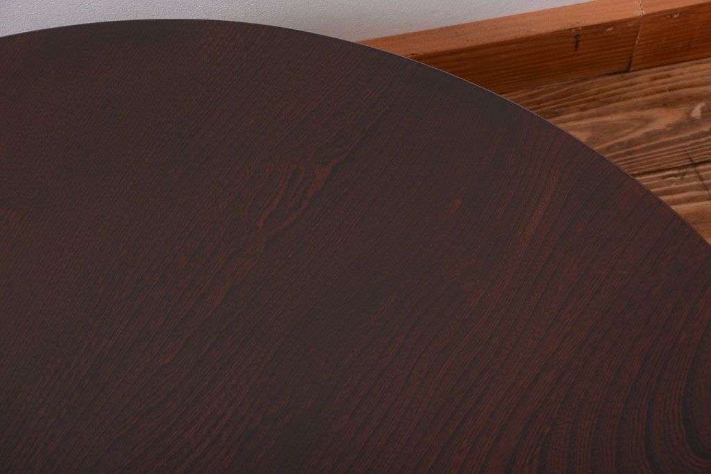 アンティーク家具　古民具・骨董　総欅!一枚板天板のアンティーク丸座卓