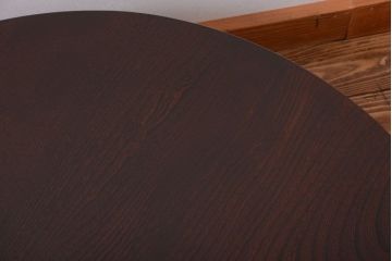 アンティーク家具　古民具・骨董　総欅!一枚板天板のアンティーク丸座卓