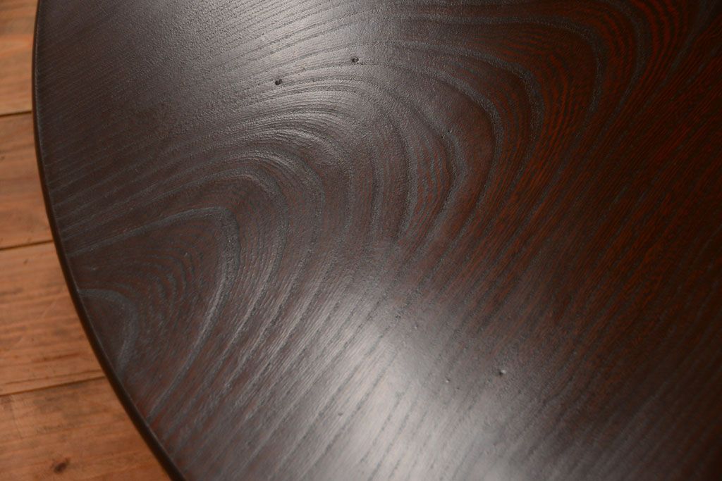 アンティーク家具　古民具・骨董　総欅!一枚板天板のアンティーク丸座卓