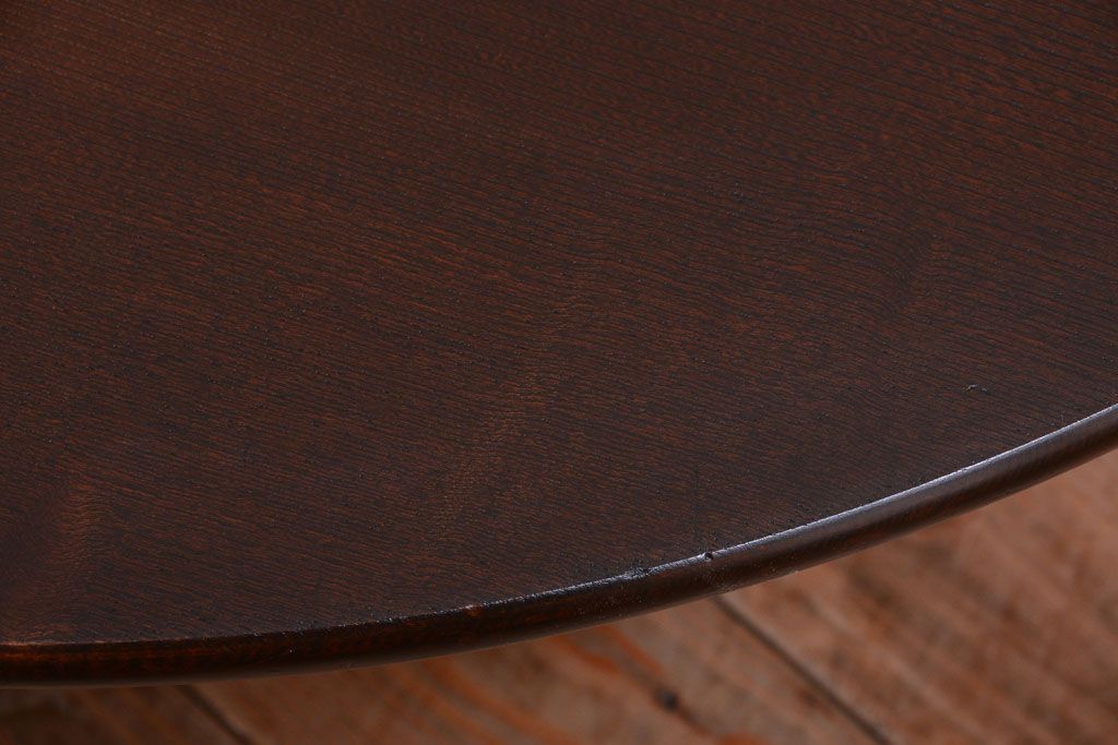 アンティーク家具　古民具・骨董　総欅!一枚板天板のアンティーク丸座卓