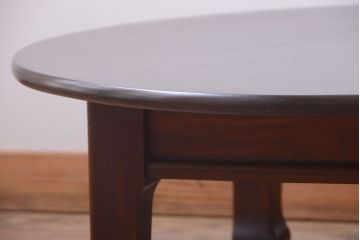 アンティーク家具　古民具・骨董　総欅!一枚板天板のアンティーク丸座卓