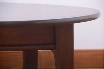 アンティーク家具　古民具・骨董　総欅!一枚板天板のアンティーク丸座卓