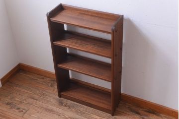 アンティーク家具　和製アンティーク　古い木のシックでシンプルなブックシェルフ(本棚)