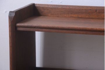 アンティーク家具　和製アンティーク　古い木のシックでシンプルなブックシェルフ(本棚)