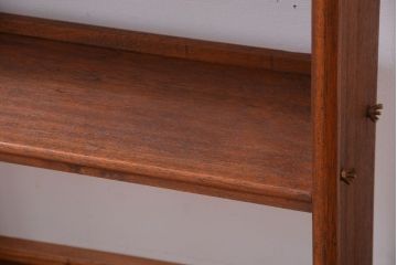 アンティーク家具　和製アンティーク　古い木のシックでシンプルなブックシェルフ(本棚)