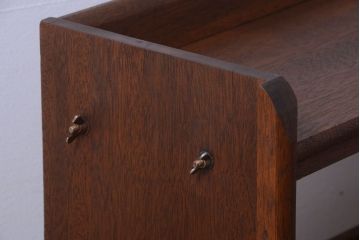 アンティーク家具　和製アンティーク　古い木のシックでシンプルなブックシェルフ(本棚)