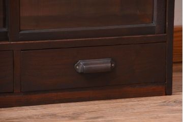 アンティーク家具　和製アンティーク　古い木の引き出し付き小さな収納棚
