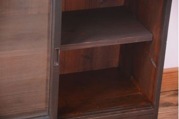 アンティーク家具　和製アンティーク　古い木の引き出し付き小さな収納棚