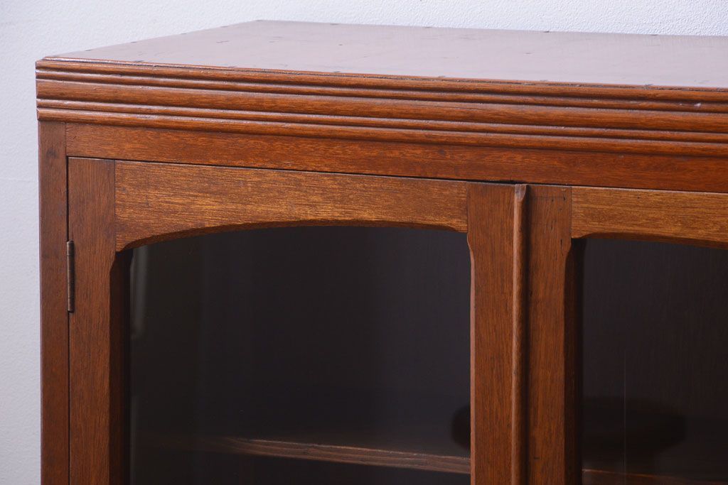 アンティーク家具　和製アンティーク　古い木の小ぶりな引き出し付き本箱