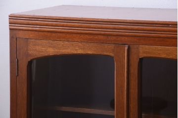 アンティーク家具　和製アンティーク　古い木の小ぶりな引き出し付き本箱