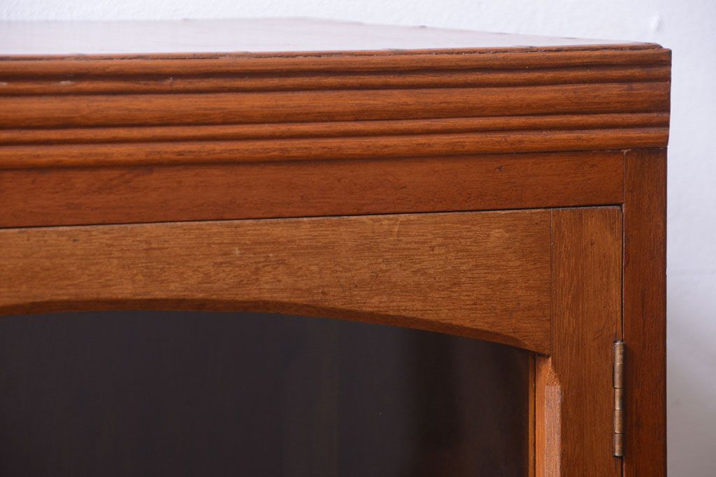 アンティーク家具　和製アンティーク　古い木の小ぶりな引き出し付き本箱