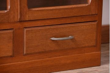 アンティーク家具　和製アンティーク　古い木の小ぶりな引き出し付き本箱