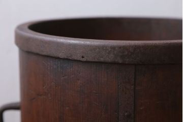 アンティーク雑貨　古民具・骨董　古い木製!アンティーク金具付きの一斗枡・斗棒セット