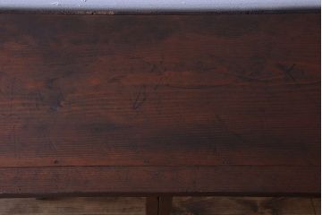 アンティーク家具　和製アンティーク　4枚引き戸付き!古い木製の横型戸棚