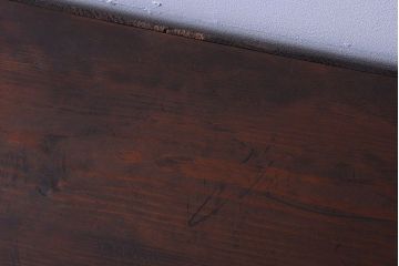 アンティーク家具　和製アンティーク　4枚引き戸付き!古い木製の横型戸棚