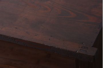 アンティーク家具　和製アンティーク　4枚引き戸付き!古い木製の横型戸棚