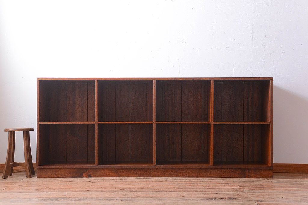 アンティーク家具　和製アンティーク　特大サイズ!古い木の重厚なアンティークマス目棚(3)