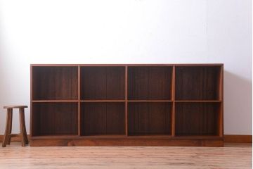 アンティーク家具　和製アンティーク　特大サイズ!古い木の重厚なアンティークマス目棚(3)