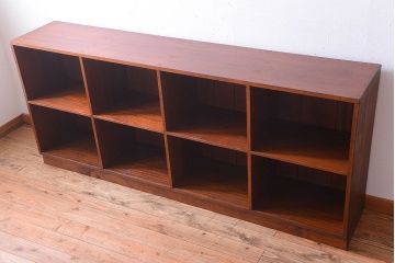 アンティーク家具　和製アンティーク　特大サイズ!古い木の重厚なアンティークマス目棚(3)