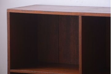 アンティーク家具　和製アンティーク　特大サイズ!古い木の重厚なアンティークマス目棚(3)