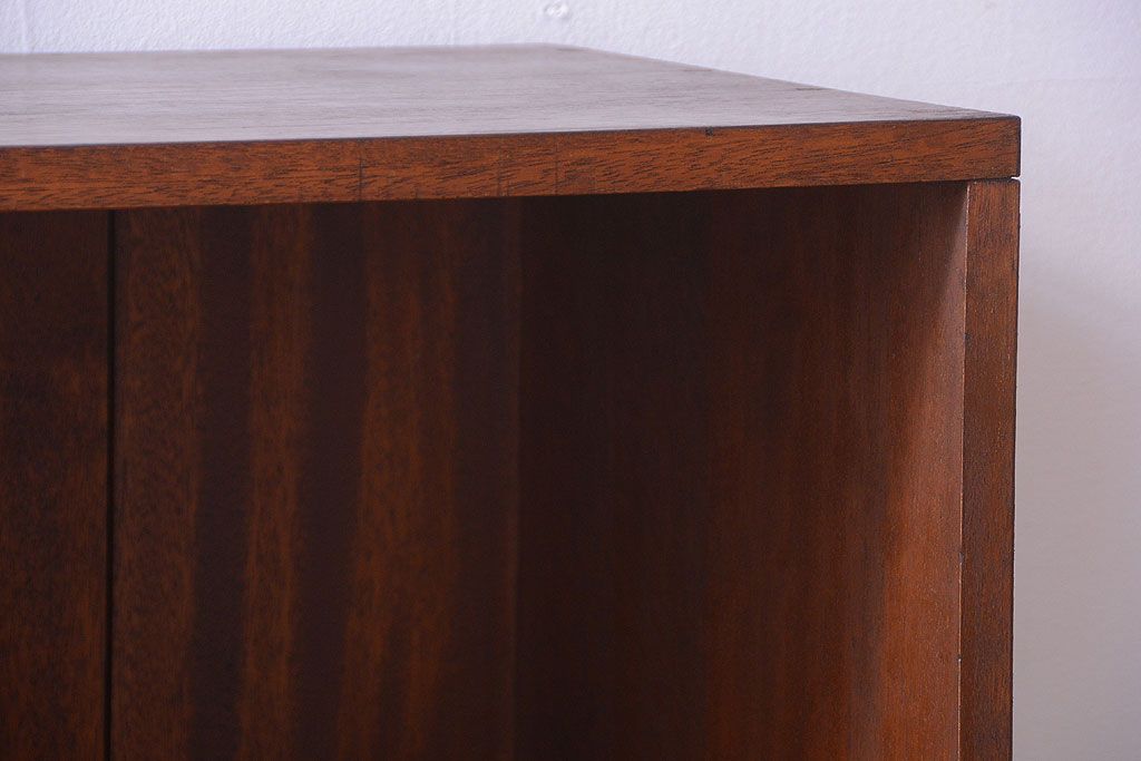 アンティーク家具　和製アンティーク　特大サイズ!古い木の重厚なアンティークマス目棚(3)