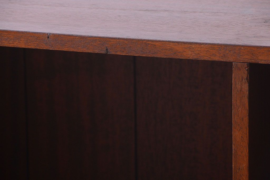 アンティーク家具　和製アンティーク　特大サイズ!古い木の重厚なアンティークマス目棚(3)