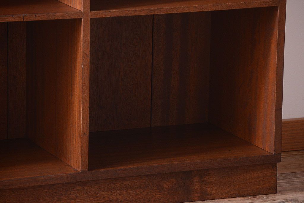 アンティーク家具　和製アンティーク　特大サイズ!古い木の重厚なアンティークマス目棚(3)