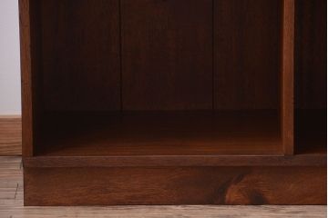 アンティーク家具　和製アンティーク　特大サイズ!古い木の重厚なアンティークマス目棚(3)