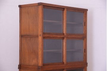 アンティーク家具　和製アンティーク　古い木製の縦型重ね収納棚