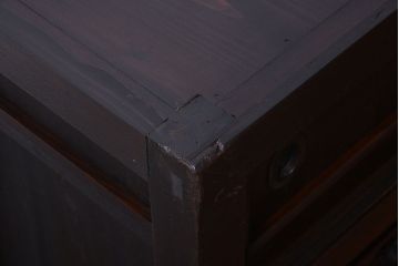 アンティーク家具　古民具・骨董　重厚な鉄脚がモダンな小さなアンティーク水屋箪笥