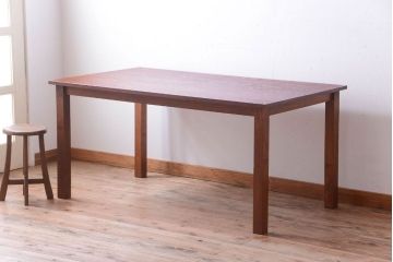 【リメイク・ダイニングテーブル】天板オーク材のダイニングテーブル