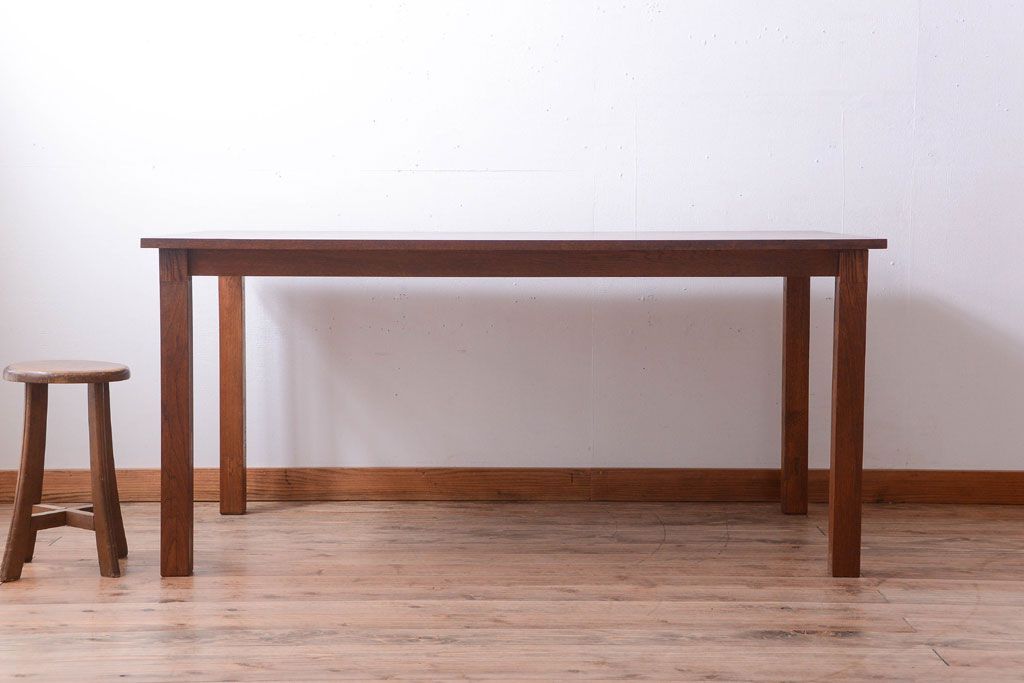 【リメイク・ダイニングテーブル】天板オーク材のダイニングテーブル