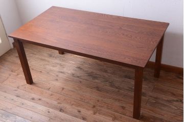 【リメイク・ダイニングテーブル】天板オーク材のダイニングテーブル