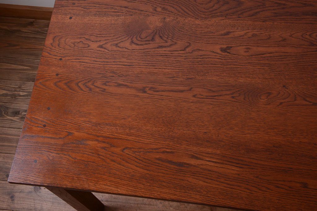 【リメイク・ダイニングテーブル】天板オーク材のダイニングテーブル