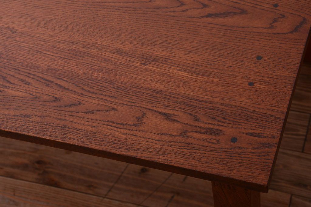 【リメイク・ダイニングテーブル】天板オーク材のダイニングテーブル