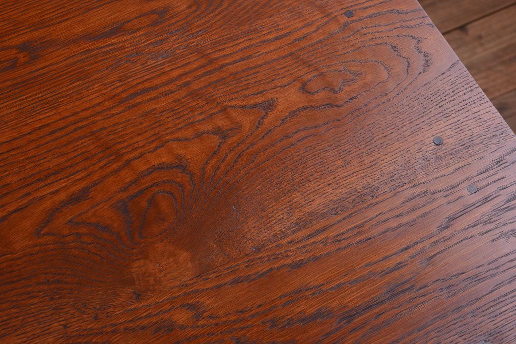 【リメイク・ダイニングテーブル】天板オーク材のダイニングテーブル