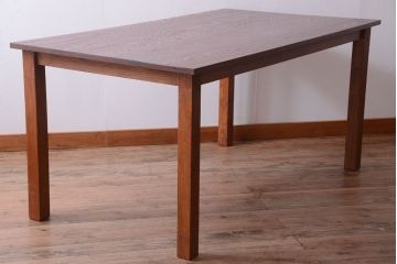 【リメイク・ダイニングテーブル】天板オーク材のダイニングテーブル