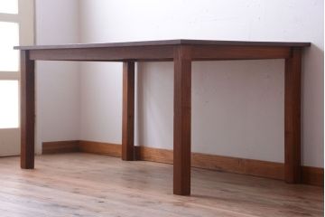 【リメイク・ダイニングテーブル】天板オーク材のダイニングテーブル