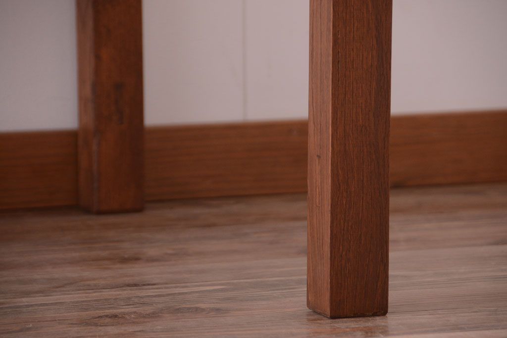 【リメイク・ダイニングテーブル】天板オーク材のダイニングテーブル