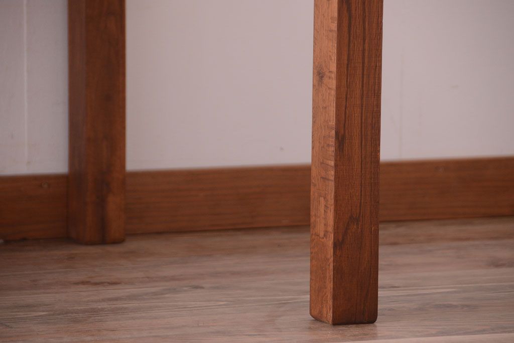 【リメイク・ダイニングテーブル】天板オーク材のダイニングテーブル