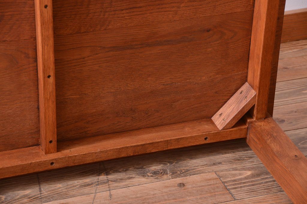 【リメイク・ダイニングテーブル】天板オーク材のダイニングテーブル