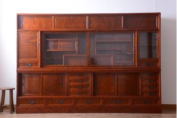 中古　民芸家具　超特大!高級重ね茶箪笥