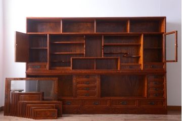 中古　民芸家具　超特大!高級重ね茶箪笥